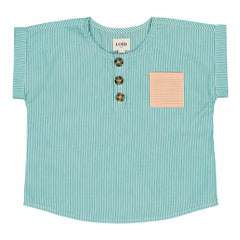 Loir - Kurta Çizgili Ceket | Turkuaz