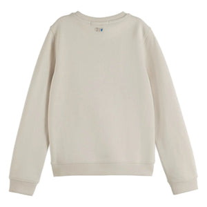 Scotch & Soda - Artwork Starry Skies Organik pamuk sweatshirt | Ekru