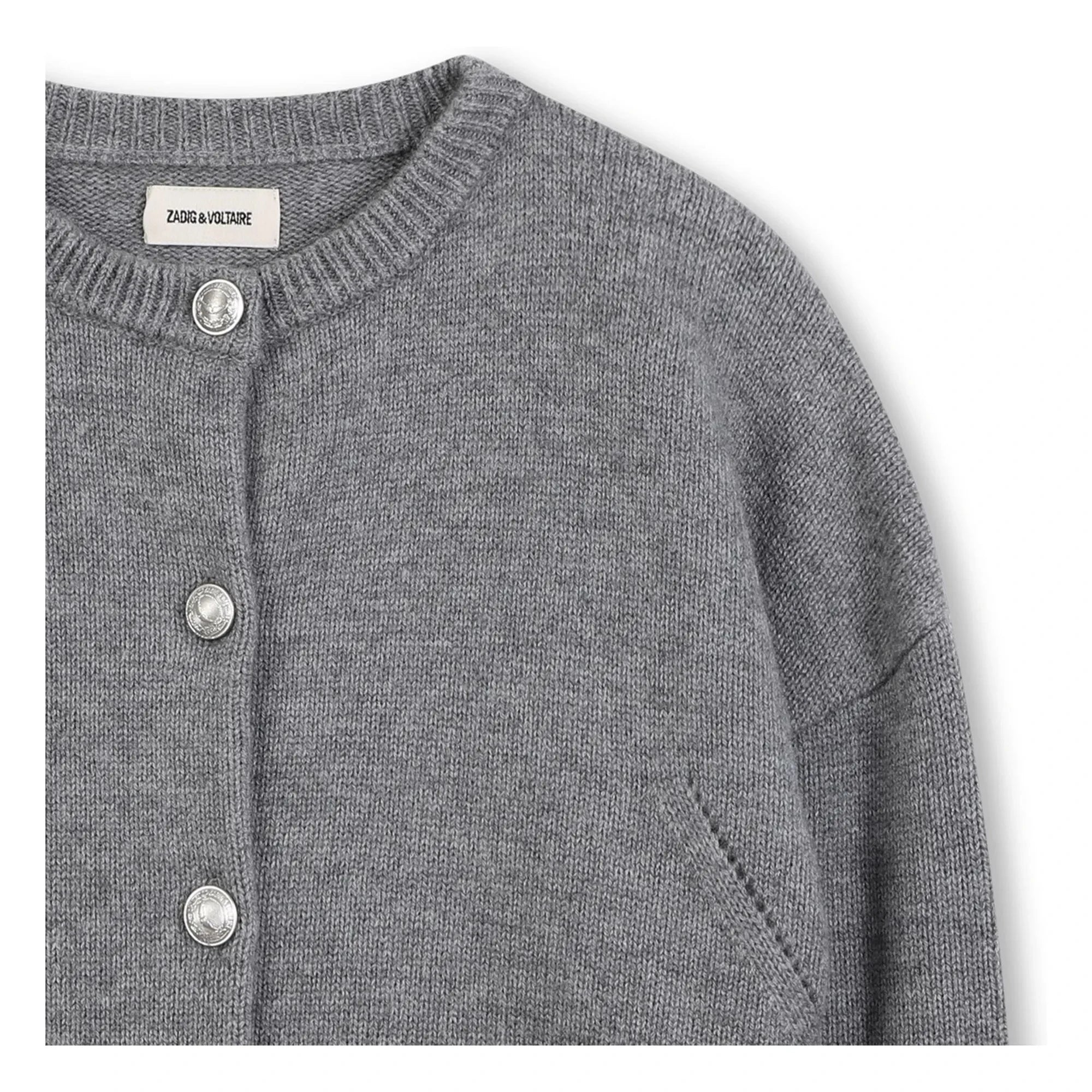 Zadig & Voltaire - Cardigan Ailes Laine | Gri melanj