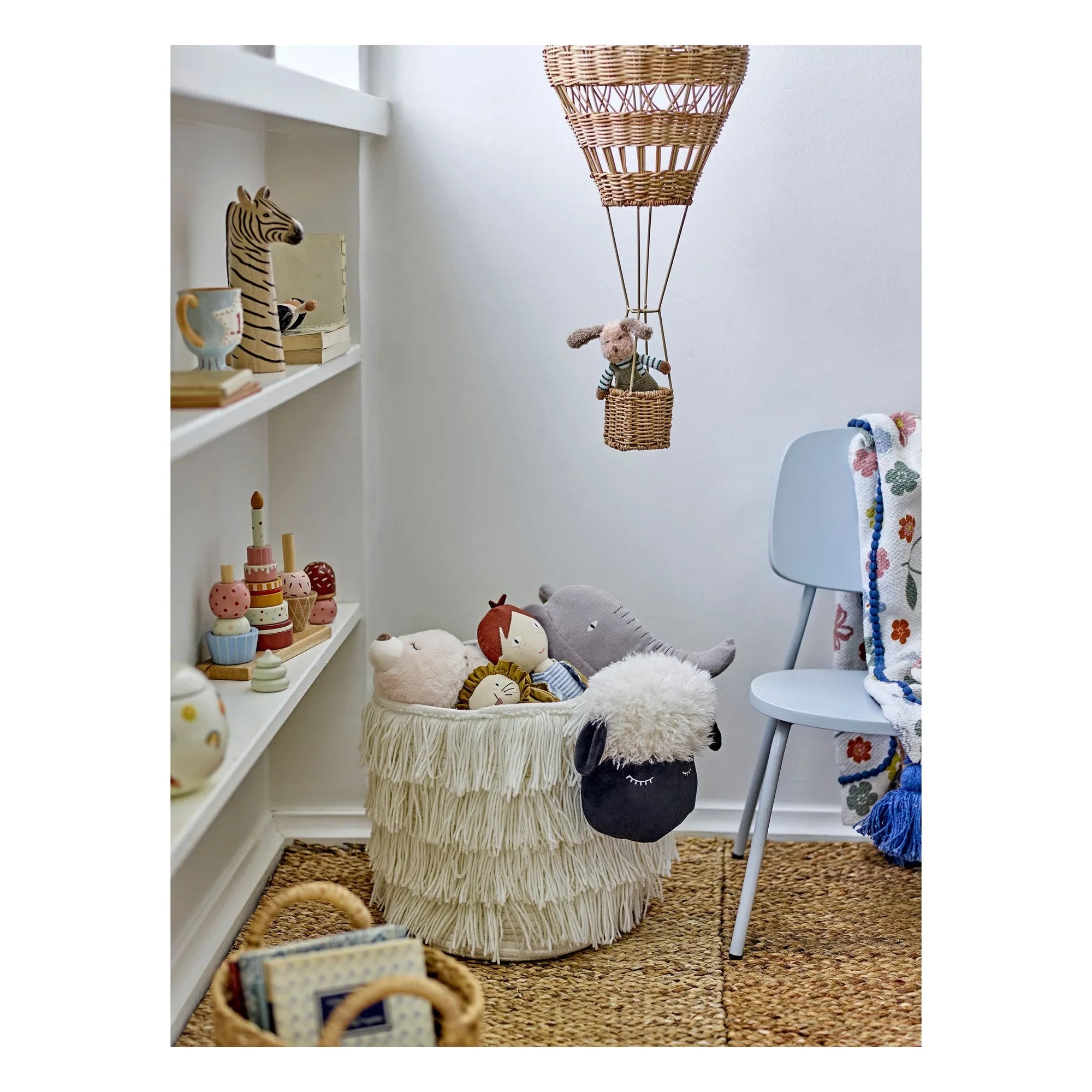 Bloomingville Mini - Dolly saklama sepeti | Beyaz
