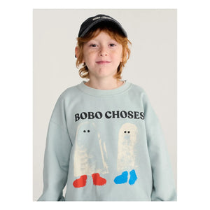 Bobo Choses - Bobo Choses organik pamuklu hayalet sweatshirt | Açık mavi