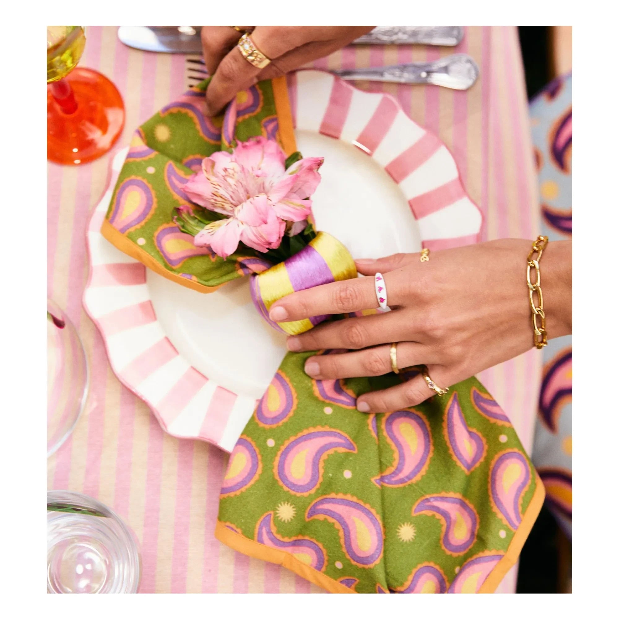 Anna + Nina - Paisley peçeteler - 2'li set