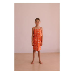 We Are Kids - Mina Palm Elbise Organik Pamuk | Turuncu