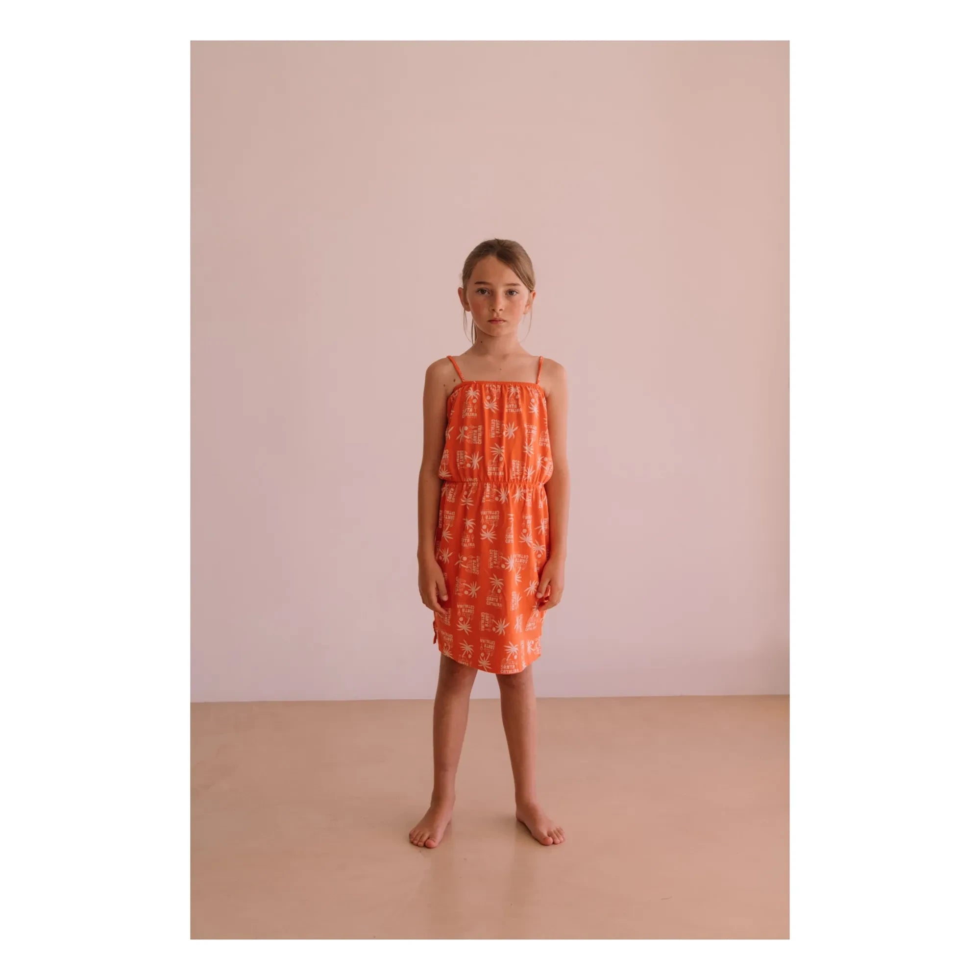 We Are Kids - Mina Palm Elbise Organik Pamuk | Turuncu