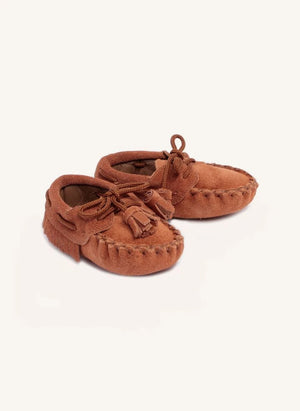 Pèpè - Süet Püsküllü Loafer Terlikler | Kahverengi