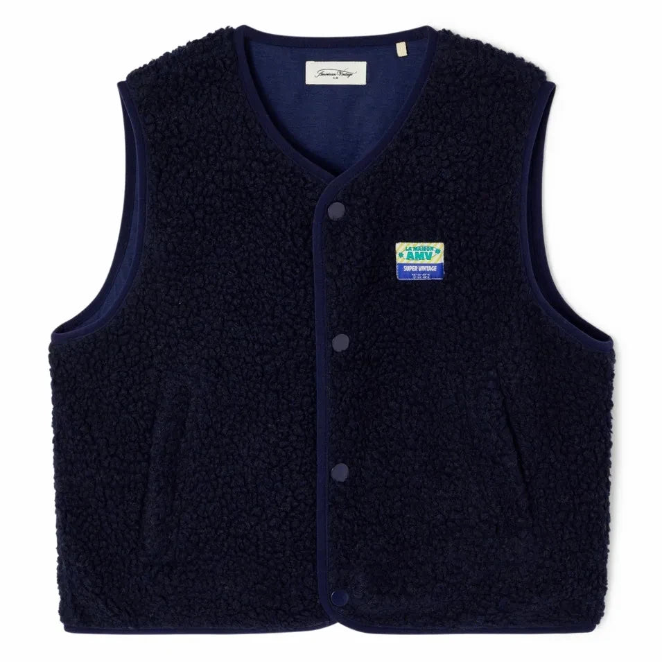 American Vintage - Hoktown Geri Dönüştürülmüş Fiber Yelek | Lacivert