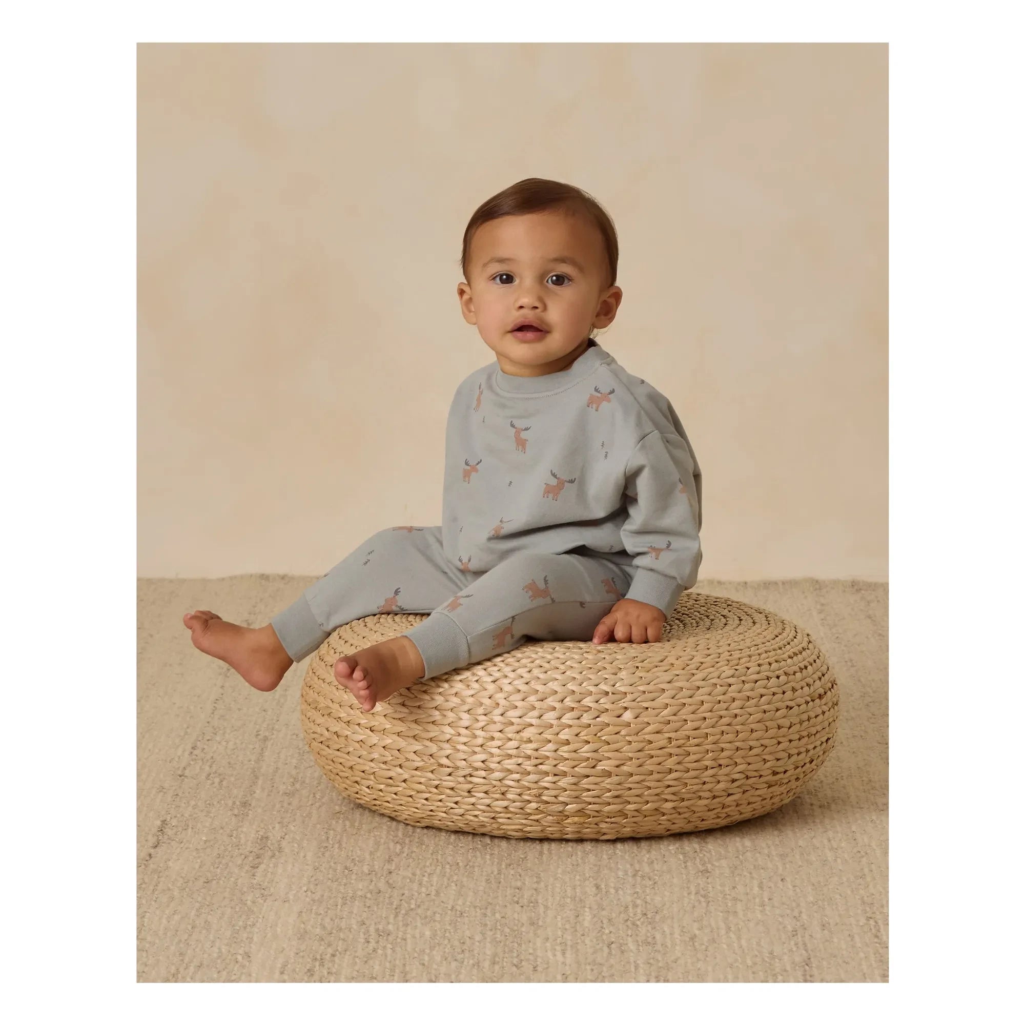 Quincy Mae - Elans organik pamuk jogger pantolon | Gri mavi