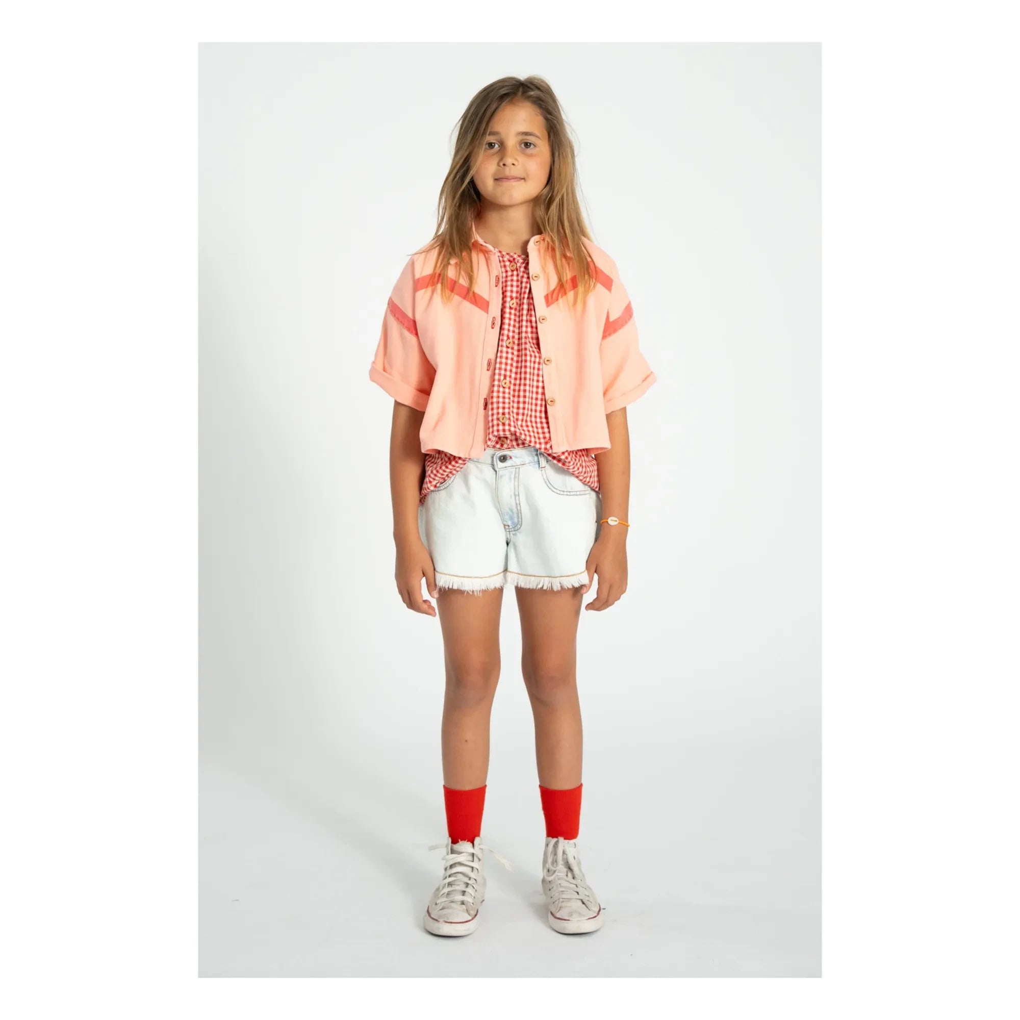 Piupiuchick - Geometrik Twill Kısa Kollu Ceket | Mercan