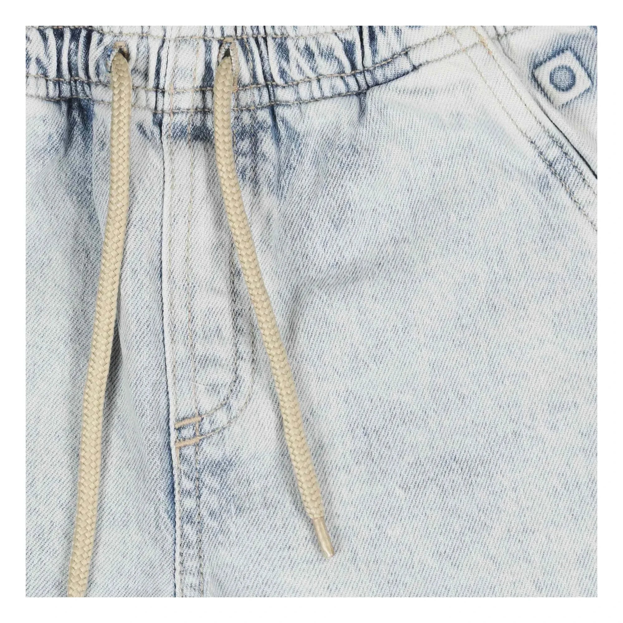Tumble N'Dry - Juan Denim Kordonlu Şort | Yıkanmış mavi