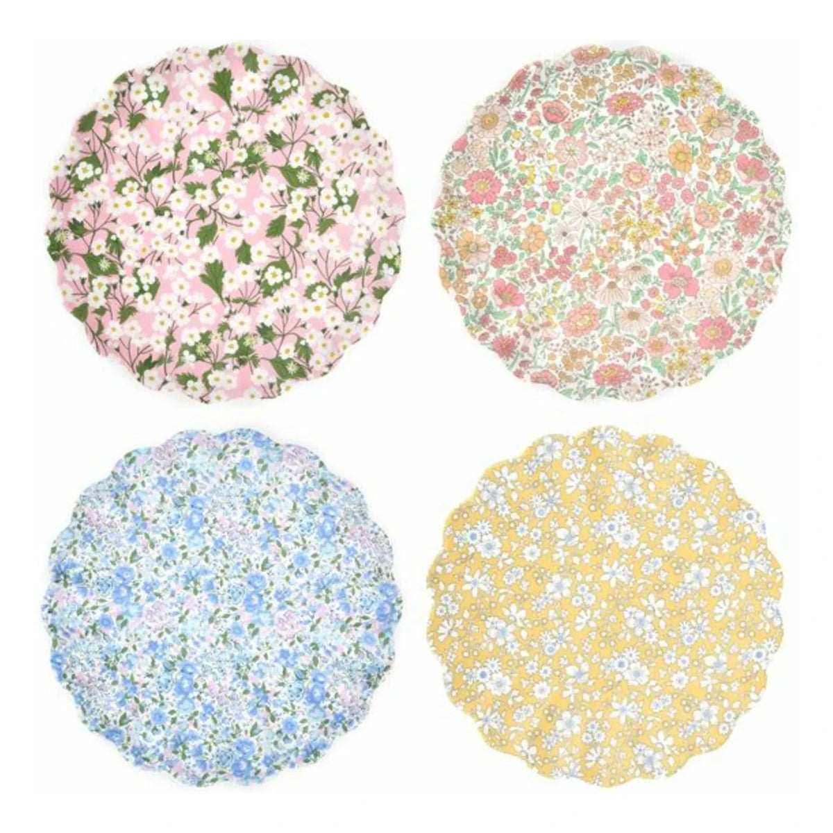 Meri Meri - Küçük melamin tabaklar - Meri Meri x Liberty - 4'lü set