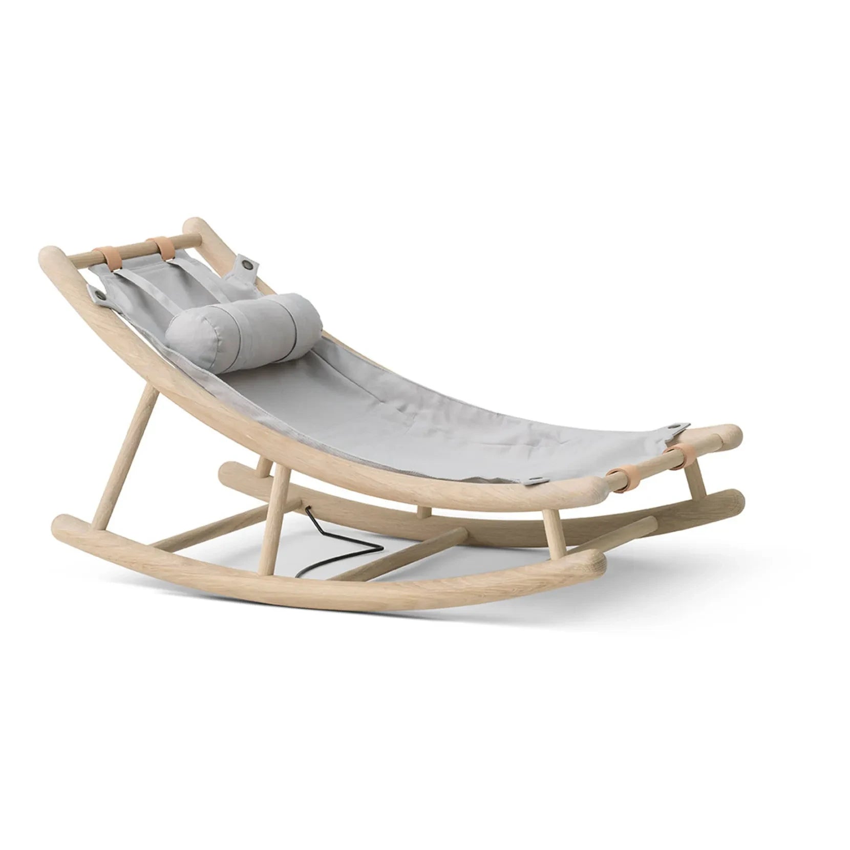 Oliver Furniture - Meşe Bebek Sallanan Sandalye | Gri