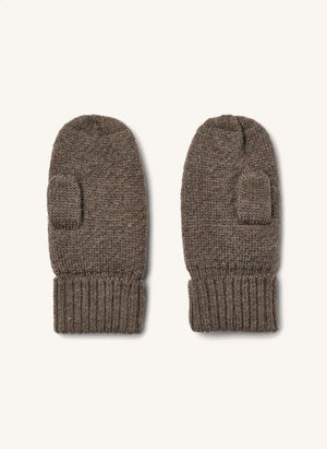 Wheat - Towsi Jakarlı Merino Yün Eldivenler | Kahverengi