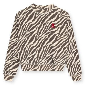 the new society - Pamuklu Zebra Logolu Sweatshirt | Siyah