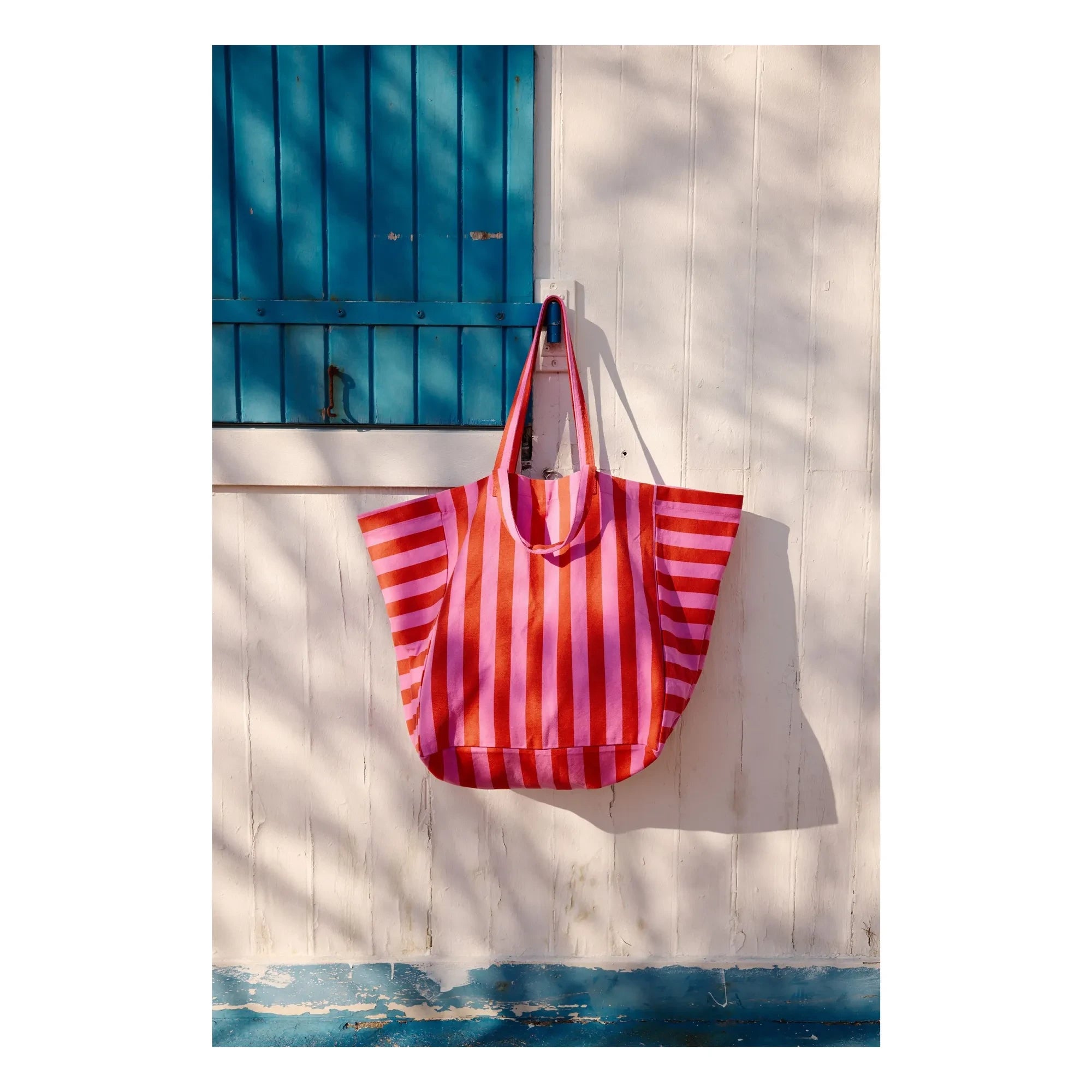 Rose in April - Elisa çizgili tote çanta | Pembe