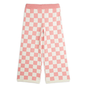 Mini Rodini - Organik Pamuklu File Damier Pantolon | Pembe