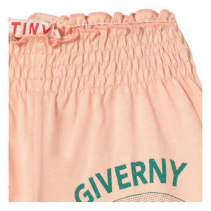 Tinycottons - Giverny Organik Pamuk Fırfırlı Şort | Açık Pembe