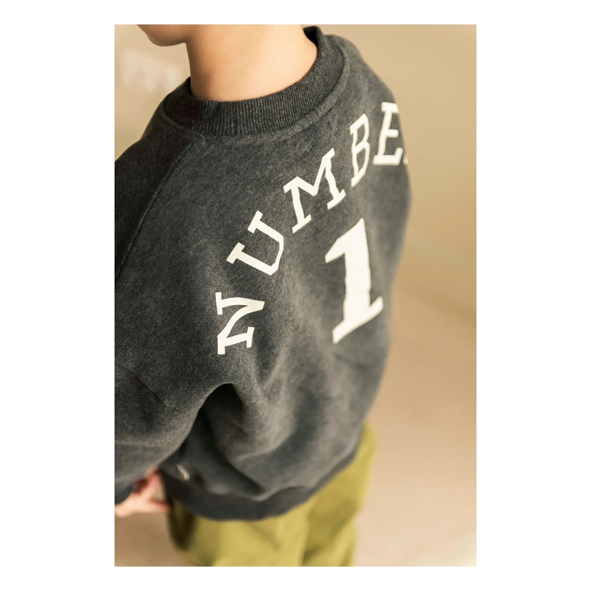 Jenest - Bird NR 1 organik pamuk sweatshirt | Koyu gri