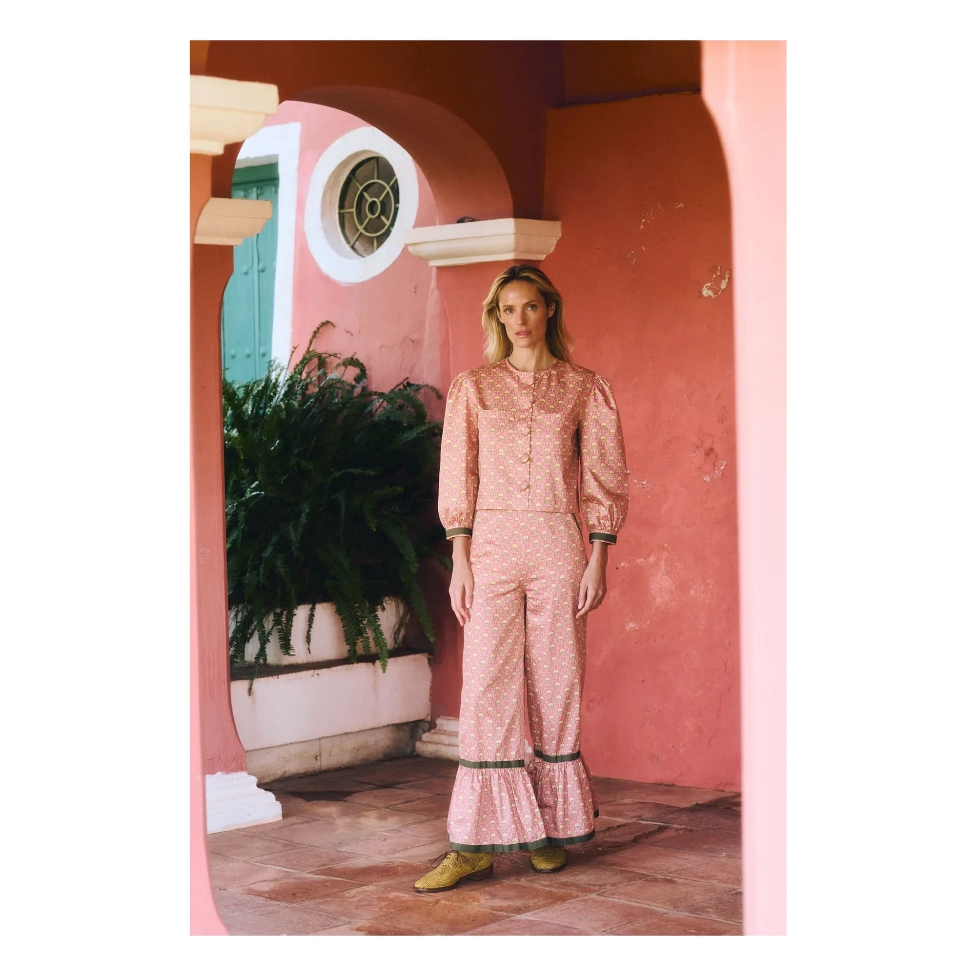 Maria de la Orden - Bristol Cotton Bluz | Şeftali