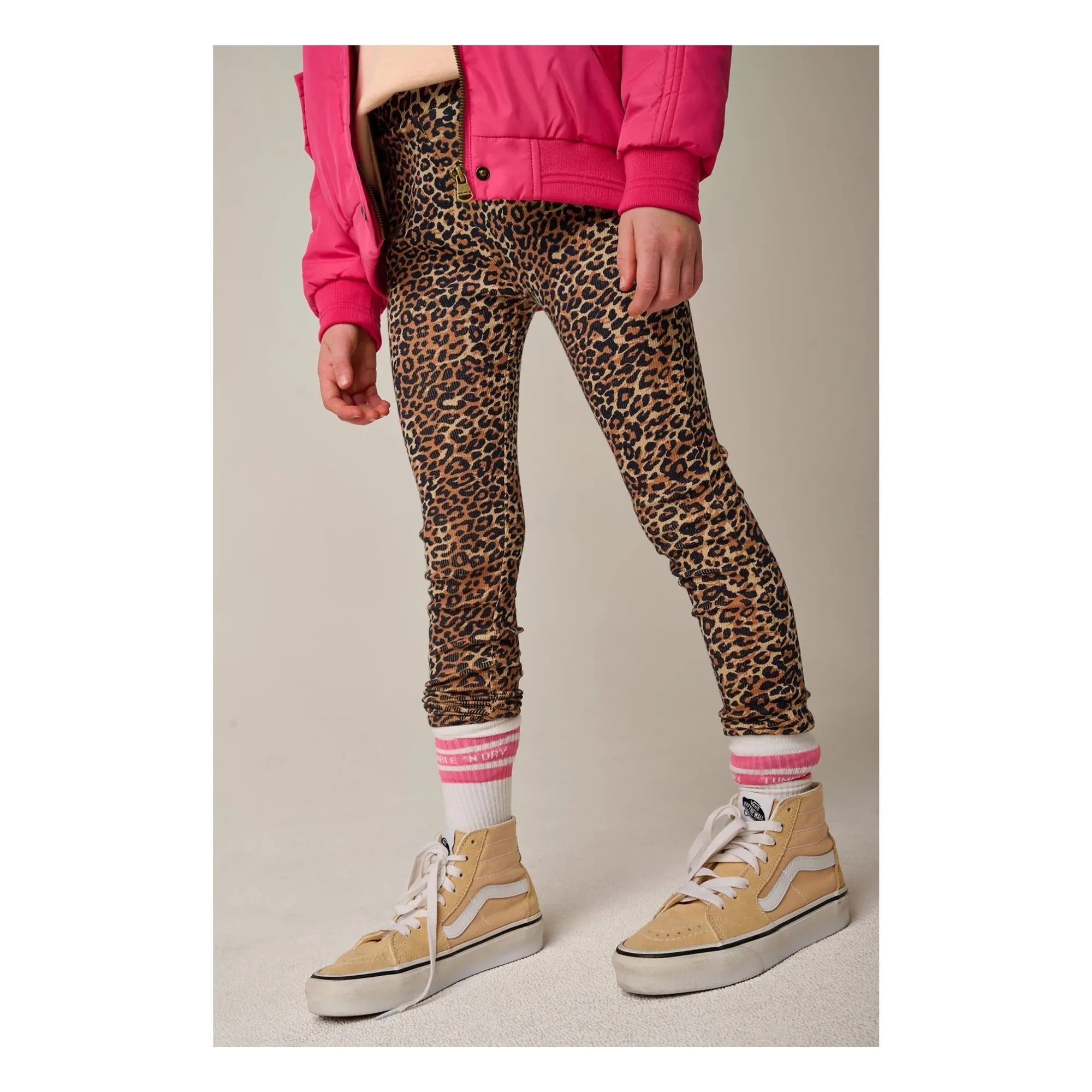 Tumble N'Dry - Cedro Leopar Organik Pamuklu Fitilli Tayt | Kahverengi