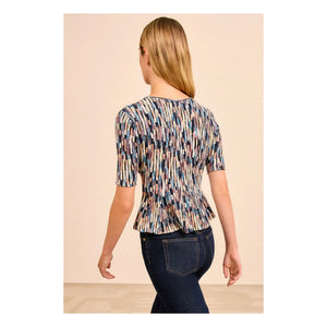 Ulla Johnson - Samira örgü T-shirt | Mavi