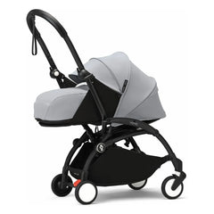 Stokke® - YOYO³ 0+ yenidoğan bebek arabası Siyah çerçeve | Stone