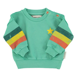 Piupiuchick - Çizgili Sweatshirt Organik Pamuk | Yeşil