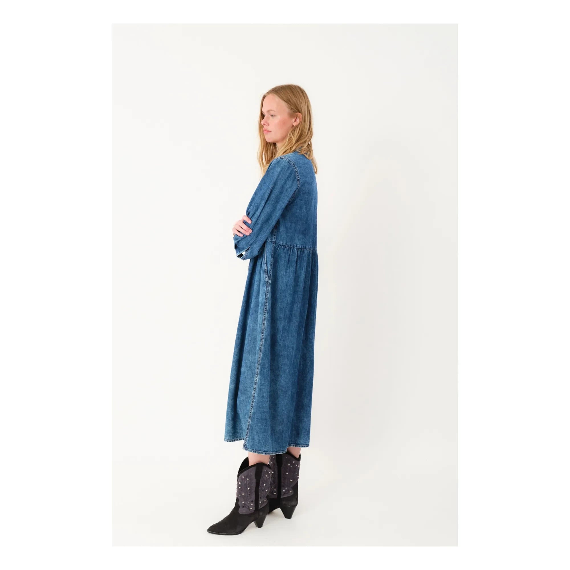 Lollys Laundry - Aliya Denim Elbise | Mavi