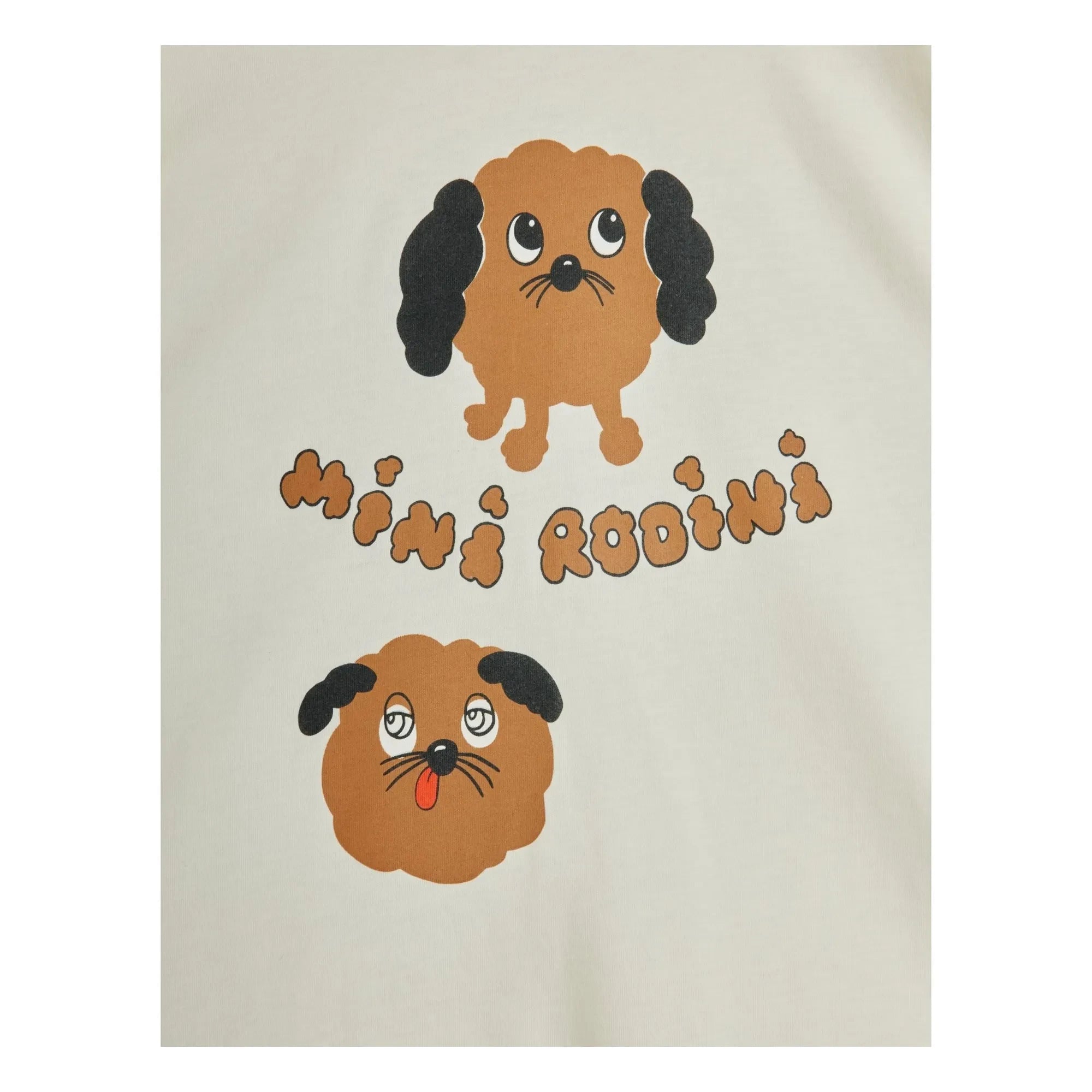 Mini Rodini - Doggies Organik Pamuk Tişört | Beyaz
