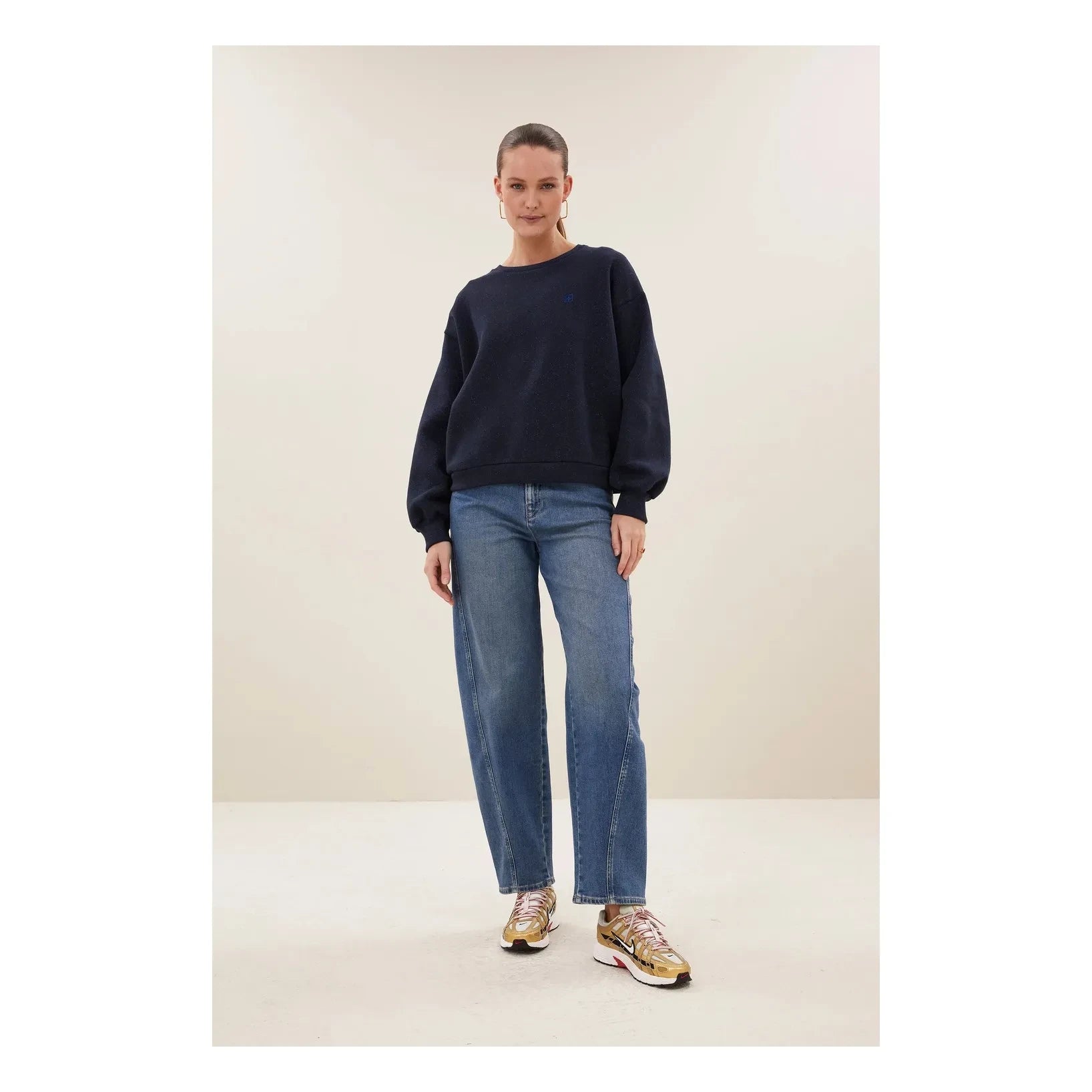 By Bar - Lili Sparkle pamuklu sweatshirt | Lacivert