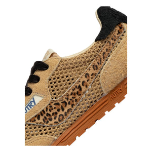Autry - Windspin Low Leopard Süet Sneakers | Camel