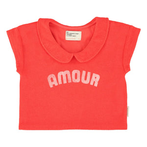 Piupiuchick - Amour Eponge Organik Pamuk T-shirt | Kırmızı