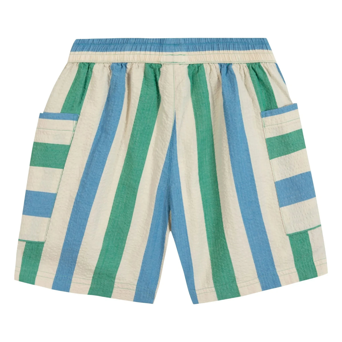 Bonton - Bermuda Cepli Lois Çizgili | Ekru