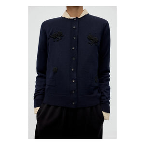 Cordera - Merino Yün Hırka | Koyu Mavi