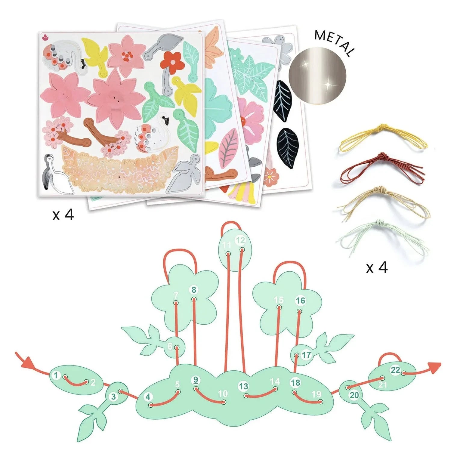 Djeco - DIY Kit - Renkli "Gaité" Takı Setleri