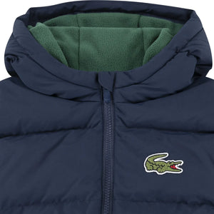 Lacoste - Geri Dönüştürülmüş Elyaf Logolu Dolgulu Mont | Lacivert