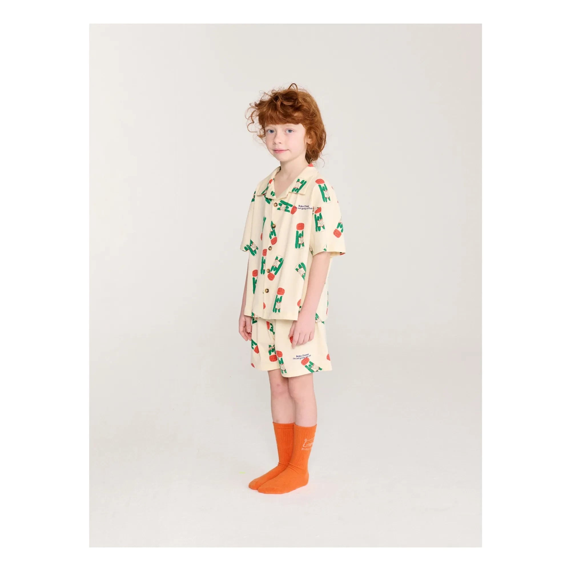 Bobo Choses - Pickles Organik Pamuklu Gömlek ve Şort Seti | Ecru