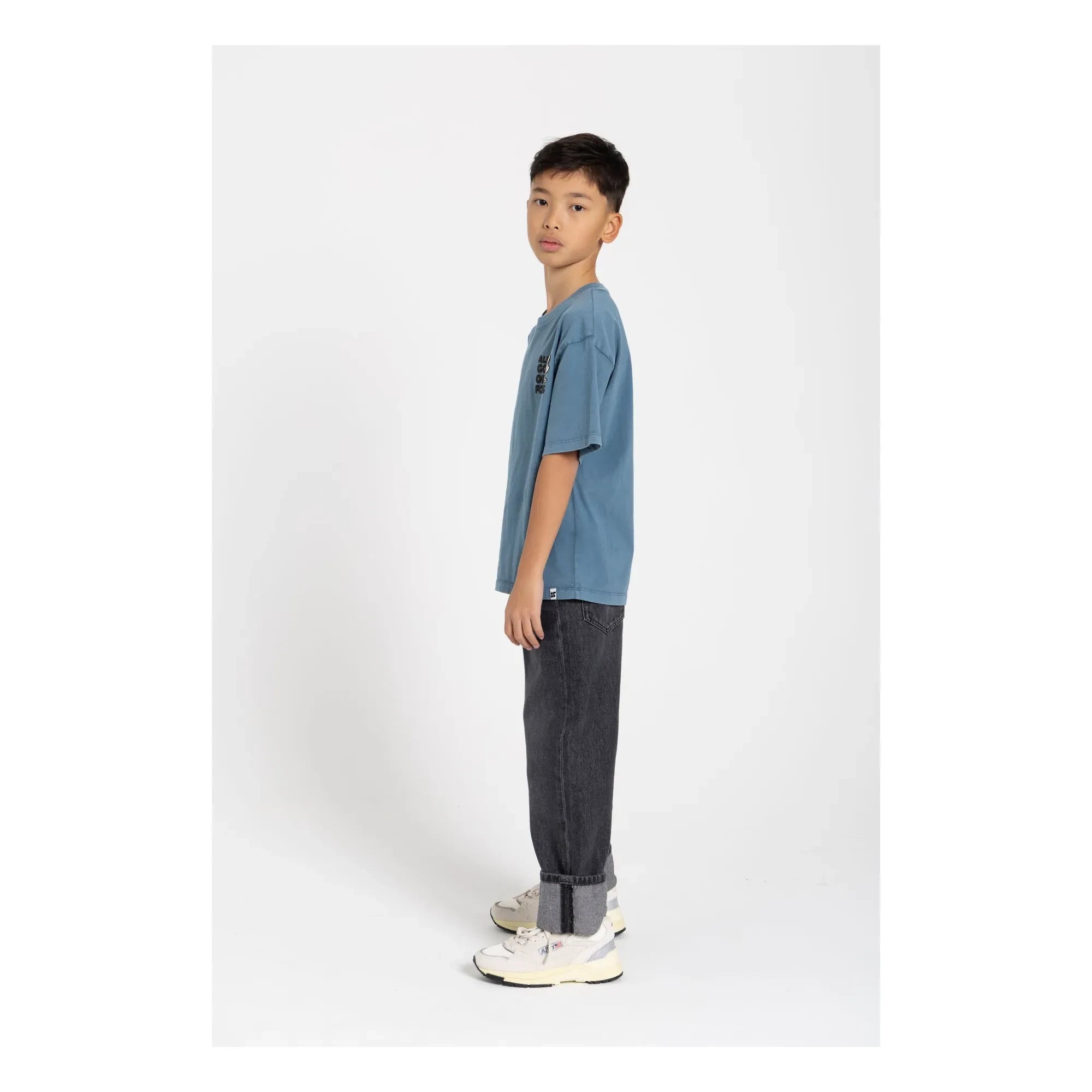 Hundred Pieces - Finn organik pamuklu T-shirt | Mavi