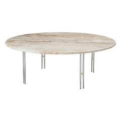Gubi - IOI sehpa, krom taban D100 cm, GamFratesi | Krom
