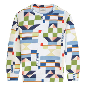 Scotch & Soda - Geometrik Sweatshirt | Beyaz