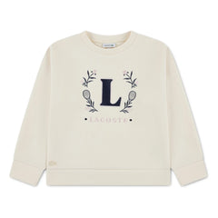 Lacoste - Sweat L Organik pamuk | Soluk sarı