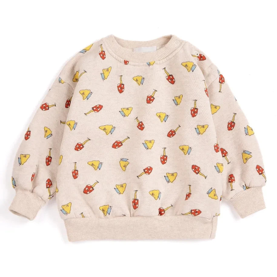 Bobo Choses - Mantar Sweat Organik Pamuk Bebek | Ekru