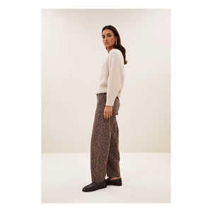 By Bar - Lew Organik Pamuklu Leopar Pantolon | Kahverengi