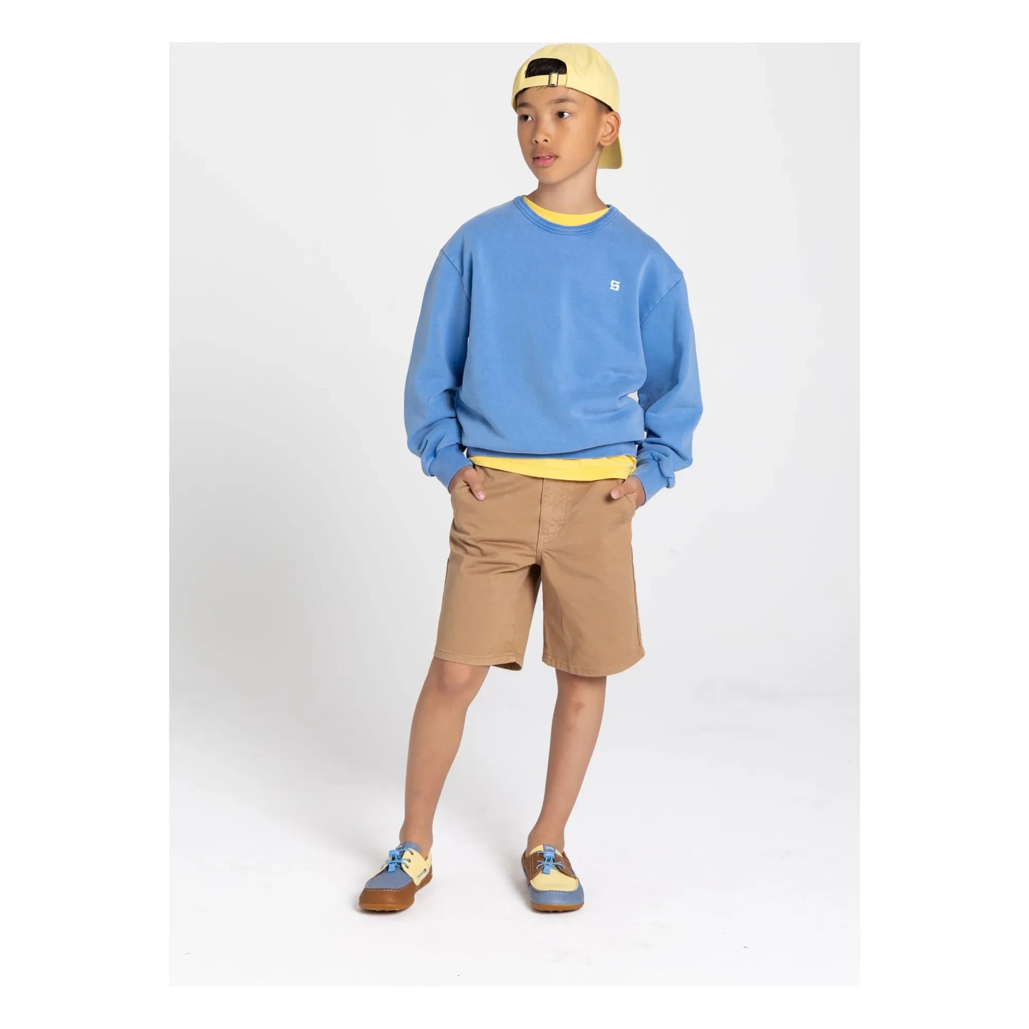 Smallable Kid - Arlo organik pamuk sweatshirt | Kraliyet mavisi