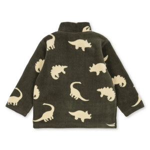 Konges Sløjd - Tavi Dinosaurs Polar Sweatshirt Geri Dönüştürülmüş Elyaf | Haki