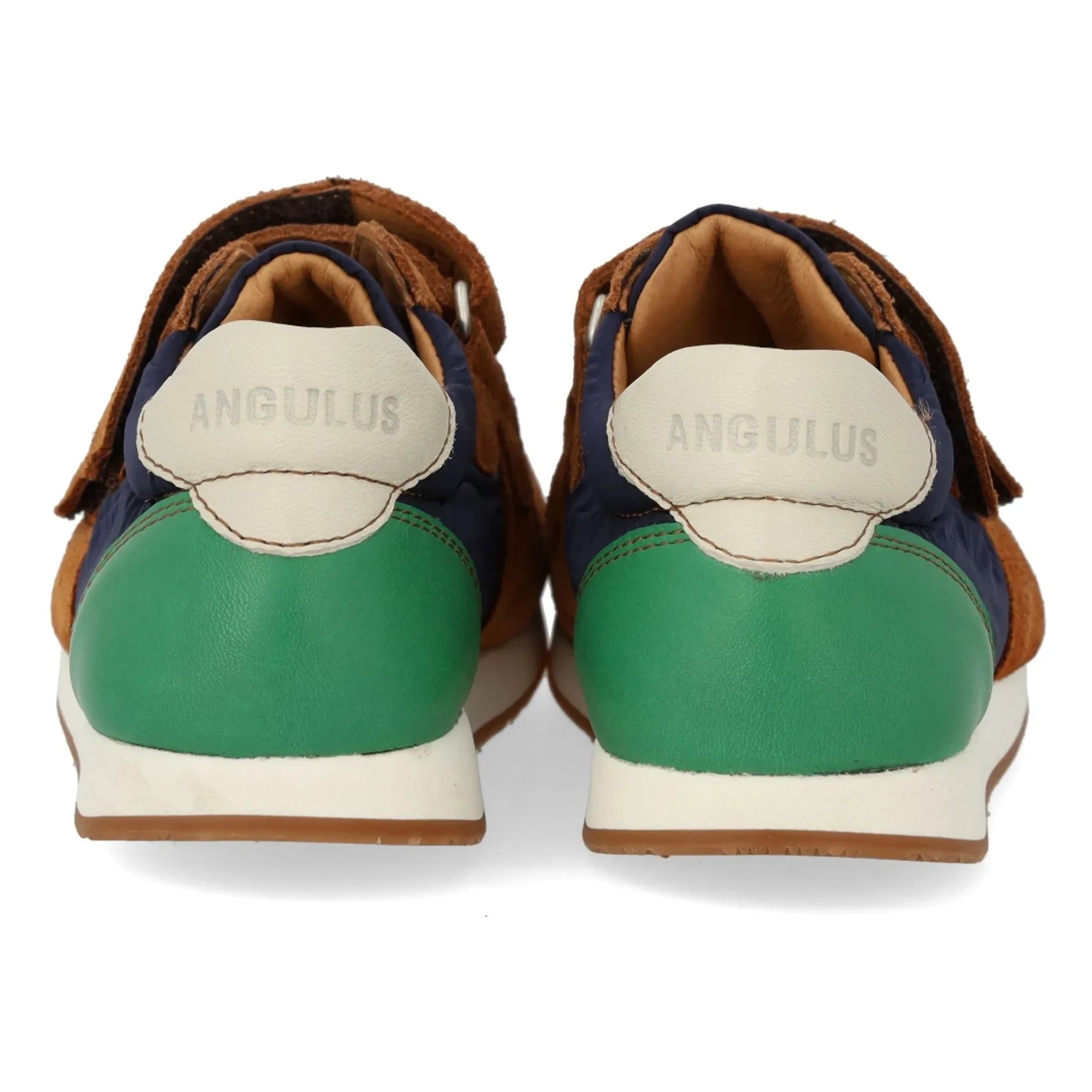 Angulus - Çift Çizik Renk Bloklu Süet Sneakers | Kamel