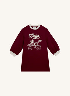 Stella McCartney Kids - فستان سويت شيرت Stella | أحمر داكن