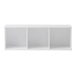 Oliver Furniture - 3x1 Yatay Ahşap Duvara Monte Raf | Beyaz