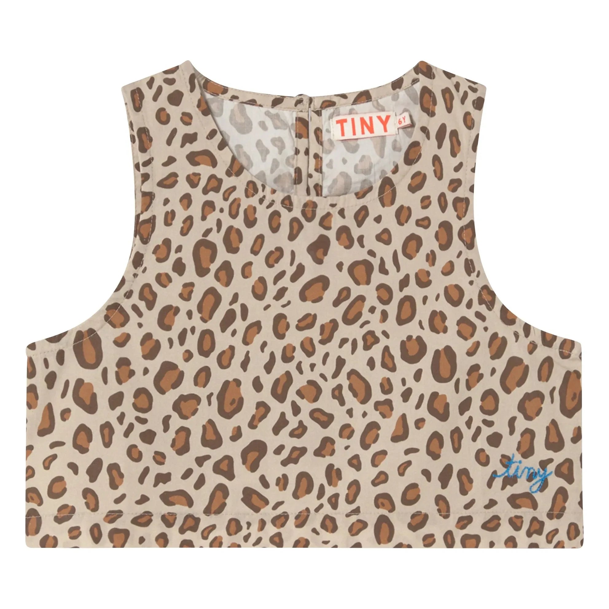 Tinycottons - Poplin Leopar Üst | Kahverengi