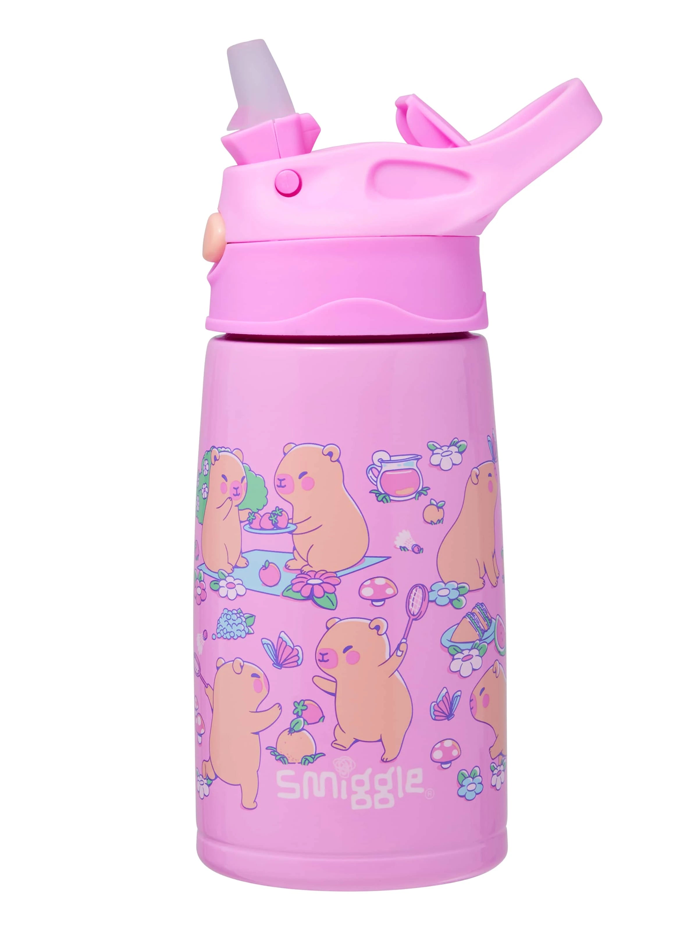 Smiggle - Weekend 400ML Gizli Pipetli Çelik Suluk