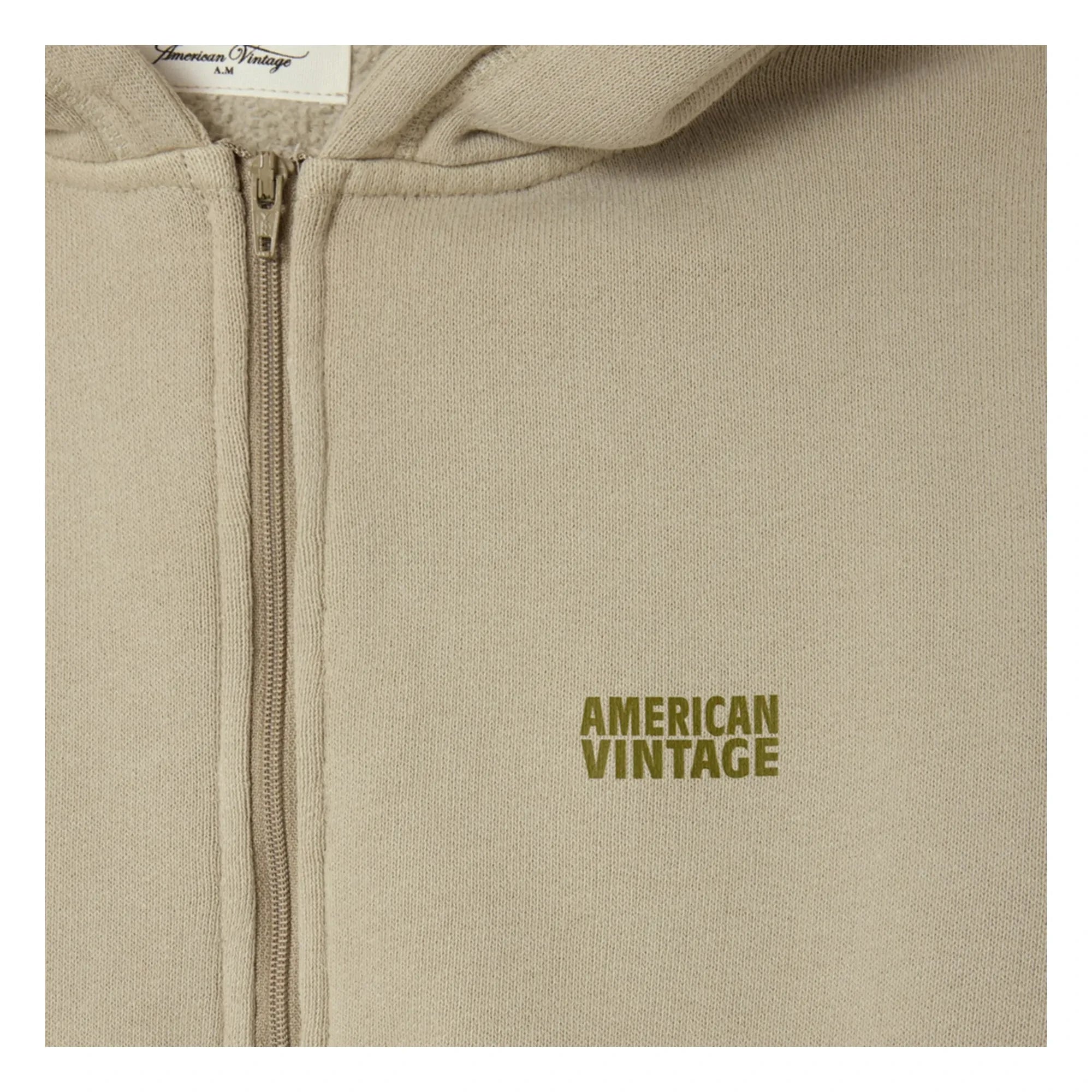 American Vintage - Izubird fermuarlı sweatshirt | Açık gri